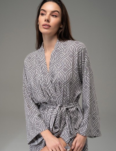 Домашний халат Mia-Amore DAMASK 5363, Цвет: серый, Размеры: L/XL, изображение 4