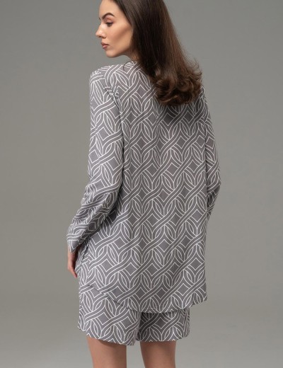 Домашняя пижама с шортами Mia-Amore DAMASK 5365, Цвет: серый, Размеры: XL, изображение 2