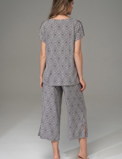 Комплект с укороченными брюками Mia-Amore DAMASK 5366, Цвет: серый, Размеры: XL, изображение 2