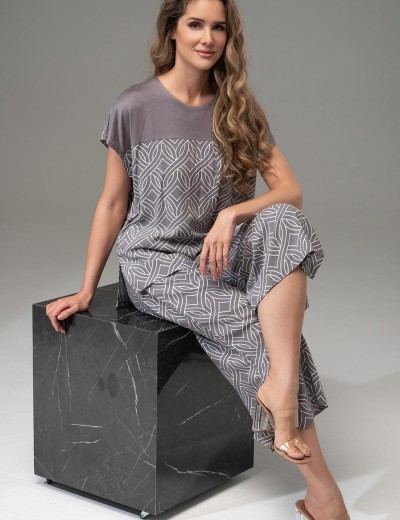 Комплект с укороченными брюками Mia-Amore DAMASK 5366, Цвет: серый, Размеры: XL, изображение 3