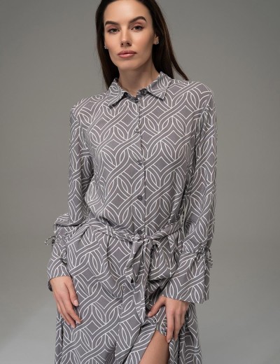 Платье-рубашка Mia-Amore DAMASK 5369, Цвет: серый, Размеры: 2XL, изображение 4