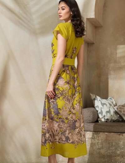 Длинное платье-халат Mia-Amore FIJI 5404, Цвет: лайм, Размеры: XL, изображение 2