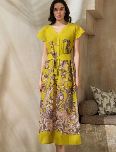 Длинное платье-халат Mia-Amore FIJI 5404, Цвет: лайм, Размеры: XL, изображение 3