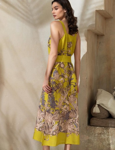 Длинный сарафан Mia-Amore FIJI 5409, Цвет: лайм, Размеры: 2XL, изображение 2