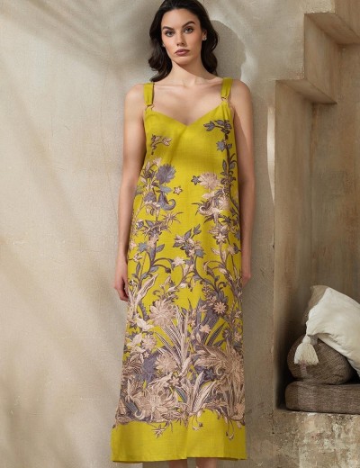 Длинный сарафан Mia-Amore FIJI 5409, Цвет: лайм, Размеры: 2XL, изображение 3