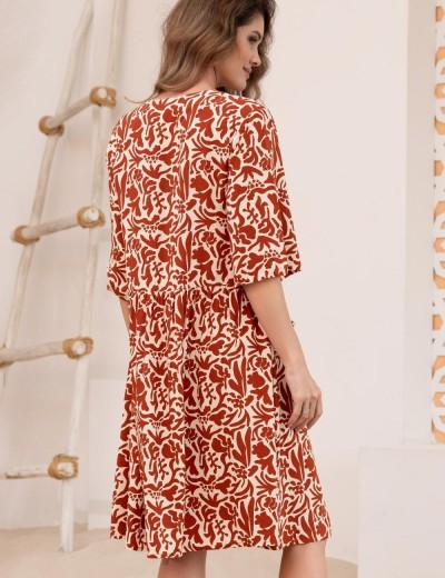 Платье-халат из вискозы Mia-Amore LUIGIANNA 5473, Цвет: мультицвет, Размеры: S/M, изображение 2