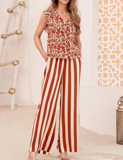 Комплект с полосатыми брюками Mia-Amore LUIGIANNA 5475, Цвет: мультицвет, Размеры: 4XL, изображение 4