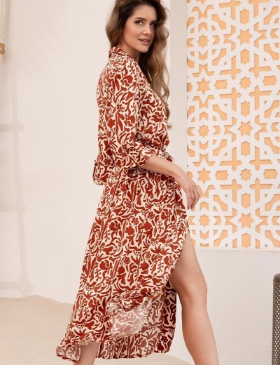 Рубашка-халат из вискозы Mia-Amore LUIGIANNA 5478, Цвет: мультицвет, Размеры: 2XL, изображение 2