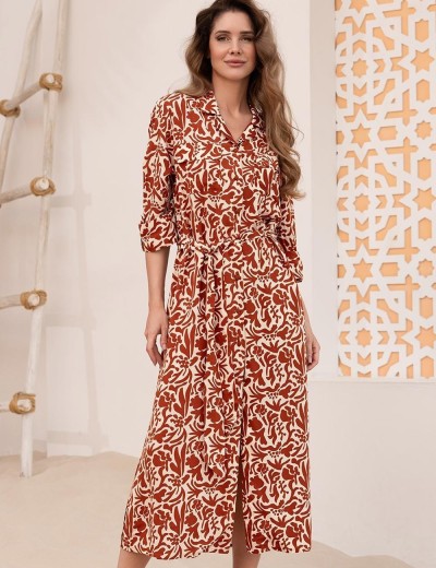 Рубашка-халат из вискозы Mia-Amore LUIGIANNA 5478, Цвет: мультицвет, Размеры: 2XL, изображение 3