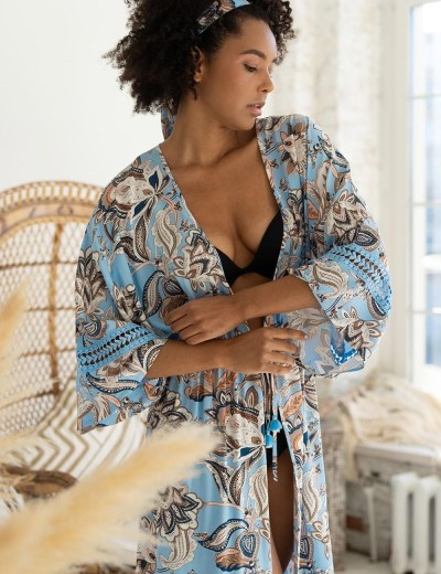 Пляжный халат Mia-Amore VITA 5189, Цвет: мультиколор, Размеры: 2XL/3XL, изображение 4