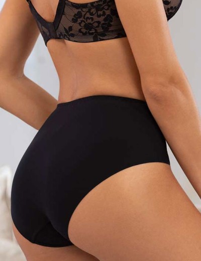 Трусы слипы высокие Orhideja 255-990 черный-пион, Цвет: черный-пион, Размеры: M, изображение 2