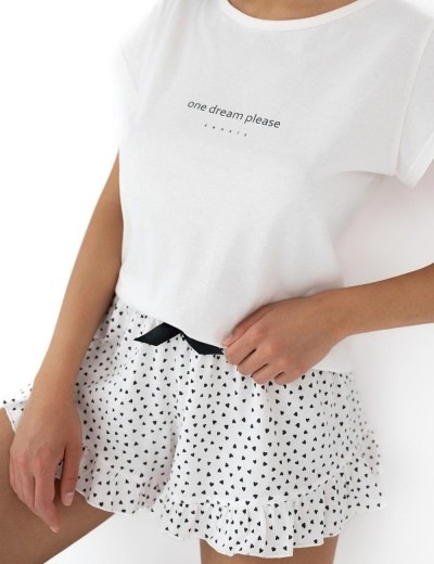 Хлопковая пижама с шортами Sensis AURORA, Цвет: розовый, Размеры: L, изображение 3