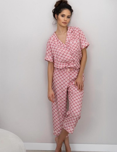 Пижама с брюками из викозы Sensis SOFIJA, Цвет: розовый, Размеры: XL, изображение 2