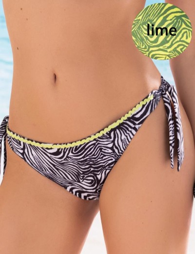 Купальник шторка + бразилиана Sielei ZEBRA ZB82 lime, Цвет: lime (лайм), Размеры: 85B, изображение 4