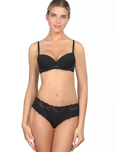 Бюстгальтер балконет Amelie NINA 1009 черный, Цвет: черный, Размеры: 75B, изображение 4