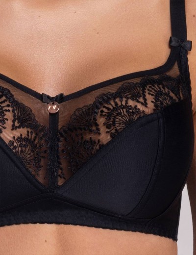 Мягкий бюстгальтер без косточек Ava LIBI 1691/1 M черный, Цвет: черный, Размеры: 75E, изображение 4