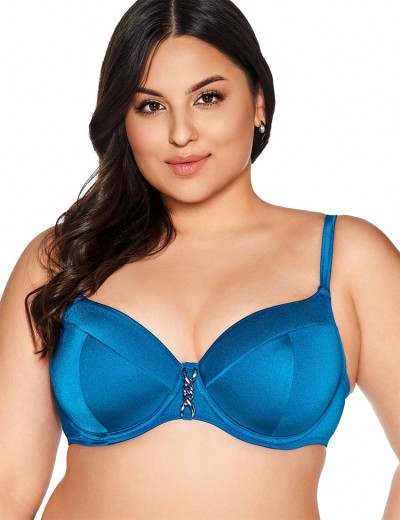 Бюстгальтер пляжный на поролоне Ava SK13 U azure, Цвет: сапфир, Размеры: 75D, изображение 5