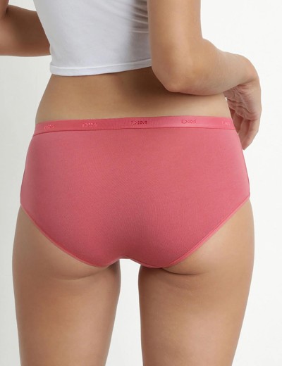 Набор хлопковых трусов Dim LES POCKETS COTON 4H01/3 бежевый/розовый/серый - 3 штуки, Цвет: бежевый/розовый/серы, Размеры: S/M, изображение 3