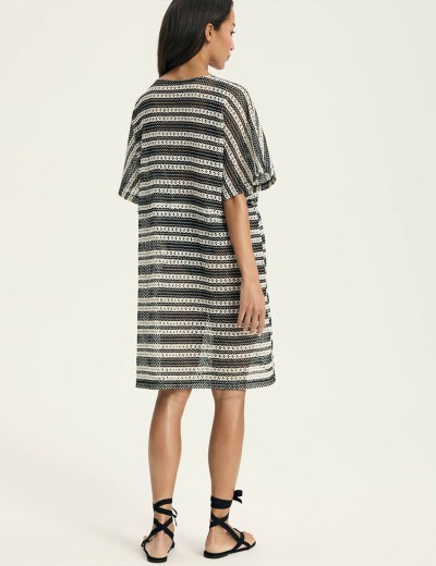 Халат пляжный Esotiq FELICITA 43134, Цвет: черный+шампань, Размеры: L/XL, изображение 2