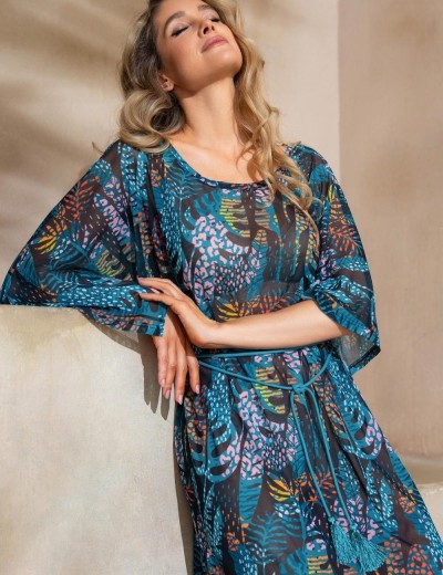 Длинная пляжная туника Mia-Amore ARUBA 2304, Цвет: мультицвет, Размеры: 2XL/3XL, изображение 4