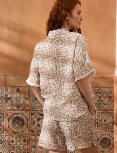 Комплект с шортами из муслина Mia-Amore CAMILA 5414, Цвет: латте, Размеры: 4XL, изображение 2