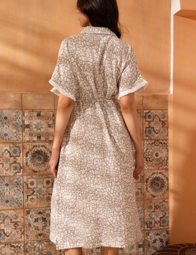 Халат-рубашка из муслина Mia-Amore CAMILA 5417, Цвет: латте, Размеры: 4XL, изображение 2