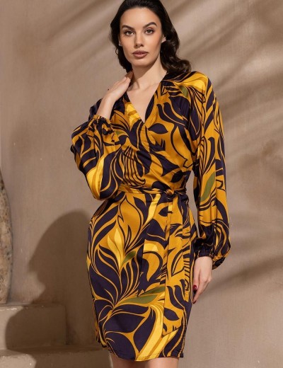 Запашное платье-халат Mia-Amore MARCELA 4543, Цвет: мультицвет, Размеры: L/XL, изображение 3