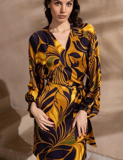 Запашное платье-халат Mia-Amore MARCELA 4543, Цвет: мультицвет, Размеры: L/XL, изображение 4