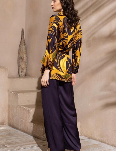 Шёлковая пижама с брюками Mia-Amore MARCELA 4546, Цвет: мультицвет, Размеры: S, изображение 2