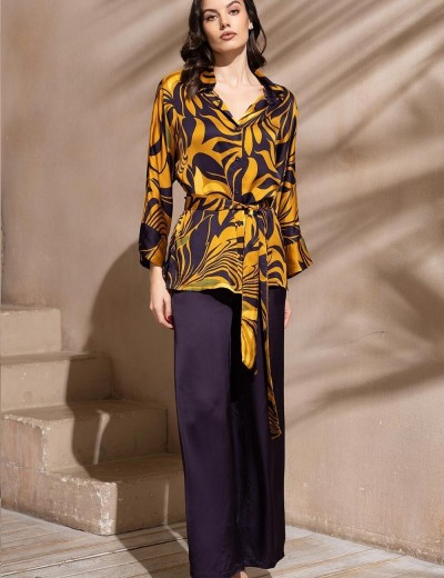 Шёлковая пижама с брюками Mia-Amore MARCELA 4546, Цвет: мультицвет, Размеры: S, изображение 4