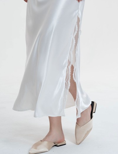 Длинная шелковая сорочка Mia-Amore REGINA 3908 белый, Цвет: белый, Размеры: 3XL, изображение 3 Длинная шелковая сорочка Mia-Amore REGINA 3908 белый, Цвет: белый, Размеры: 3XL, изображение 3