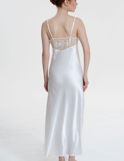 Длинная шелковая сорочка Mia-Amore REGINA 3908 белый, Цвет: белый, Размеры: 3XL, изображение 5 Длинная шелковая сорочка Mia-Amore REGINA 3908 белый, Цвет: белый, Размеры: 3XL, изображение 5