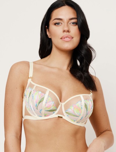 Мягкий бюстгальтер балконет Subtille MONACO YELLOW soft balconette, Цвет: светло-желтый, Размеры: 70C, изображение 3