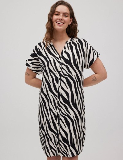 Халат пляжный Ysabel Mora ANTAO 86157, Цвет: черный/белый, Размеры: XL, изображение 4