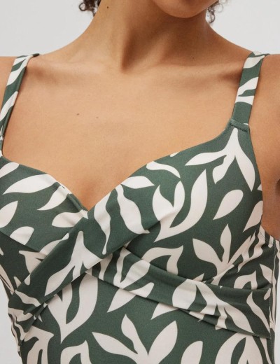 Слитный купальник Ysabel Mora ILHA DE MEL 83102, Цвет: оливковый/белый, Размеры: 80B, изображение 3