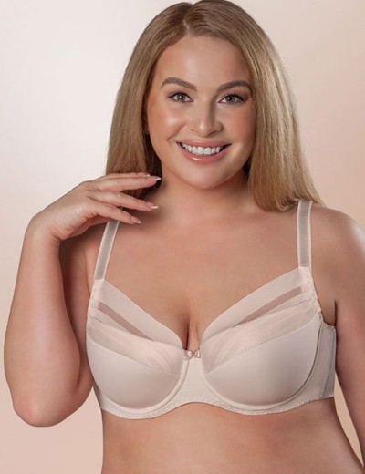 Бюстгальтер с вкладышами пуш-ап Albina L SILUET 6085 серебристый пион, Цвет: серебристый пион, Размеры: 75C, изображение 2