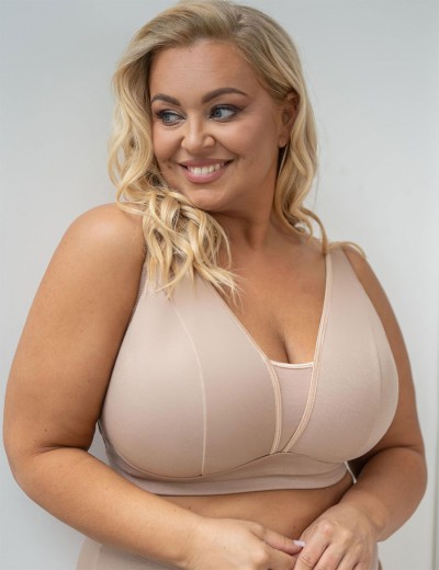 Бюстгальтер без косточек Kris Line MARCELLA COFFEE micromodal, Цвет: бежевый, Размеры: 100D, изображение 3