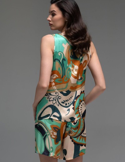 Шёлковый комплект с шортами Mia-Amore CAPRI 4562, Цвет: мультицвет, Размеры: L, изображение 2