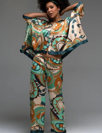 Оригинальный комплект из шёлка с вискозой Mia-Amore CAPRI 4566, Цвет: мультицвет, Размеры: 4XL, изображение 3