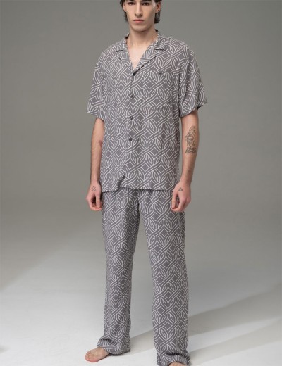 Мужская пижама с брюками Mia-Amore DAMASK 5251, Цвет: серый, Размеры: 4XL, изображение 3