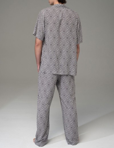 Мужская пижама с брюками Mia-Amore DAMASK 5251, Цвет: серый, Размеры: 4XL, изображение 2