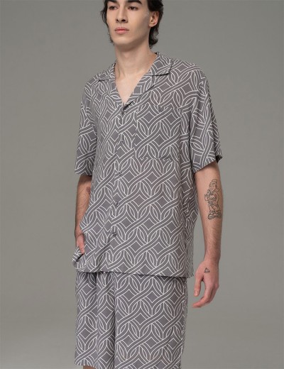 Мужская пижама с шортами Mia-Amore DAMASK 5259, Цвет: серый, Размеры: M, изображение 3