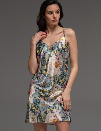 Шёлковая сорочка с цветами Mia-Amore EVANGELINA 4571, Цвет: мультицвет, Размеры: 2XL, изображение 3