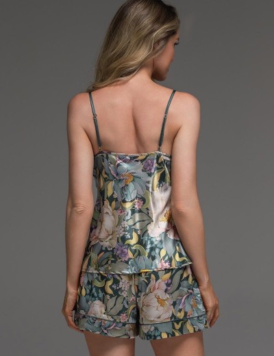 Шёлковая пижама с шортами Mia-Amore EVANGELINA 4572, Цвет: мультицвет, Размеры: 3XL, изображение 2