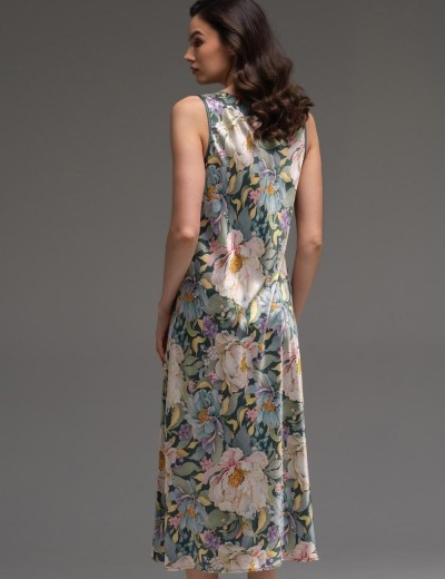 Длинная сорочка с цветочным принтом Mia-Amore EVANGELINA 4574, Цвет: мультицвет, Размеры: 3XL, изображение 2