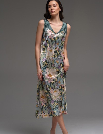 Длинная сорочка с цветочным принтом Mia-Amore EVANGELINA 4574, Цвет: мультицвет, Размеры: 3XL, изображение 4