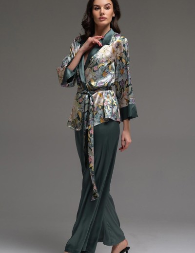 Шёлковый комплект-двойка Mia-Amore EVANGELINA 4576, Цвет: мультицвет, Размеры: S, изображение 3