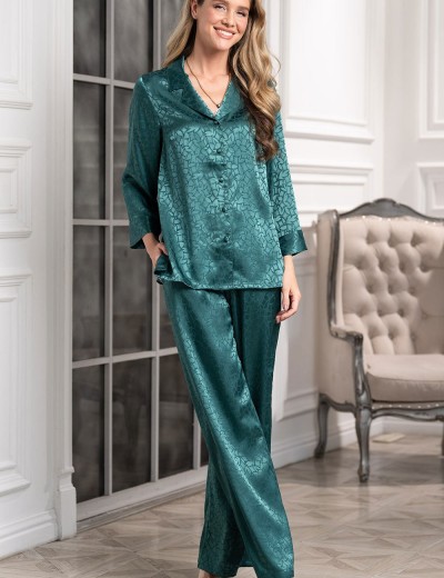 Атласный комплект Mia-Amore JOANNA 7314 изумрудный, Цвет: изумрудный, Размеры: S, изображение 4