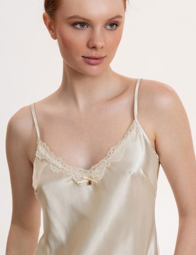 Атласная сорочка Mia-Mella JULIA CHARME 8730 айвори, Цвет: айвори, Размеры: S, изображение 3