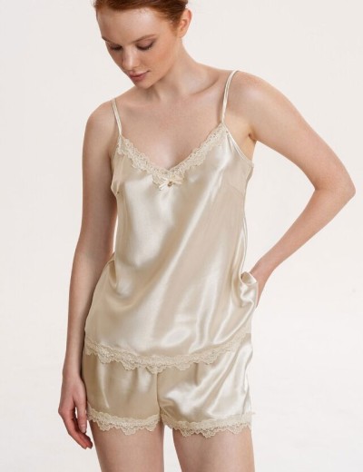 Атласный комплект с шортами Mia-Mella JULIA CHARME 8732 айвори, Цвет: айвори, Размеры: L, изображение 4